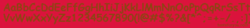 Comicbd0 Font – Brown Fonts on Red Background