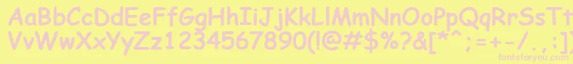 Comicbd0 Font – Pink Fonts on Yellow Background