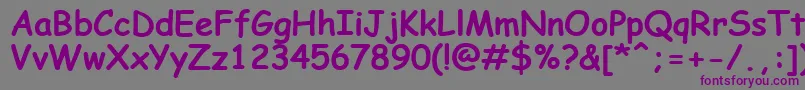Comicbd0 Font – Purple Fonts on Gray Background