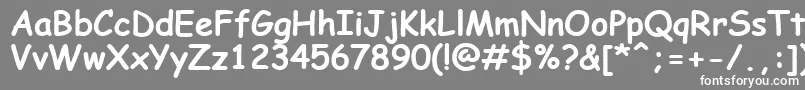 Comicbd0 Font – White Fonts on Gray Background