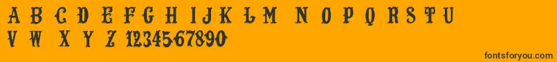 LostSaloon Font – Black Fonts on Orange Background