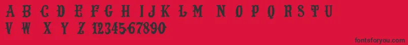 LostSaloon Font – Black Fonts on Red Background