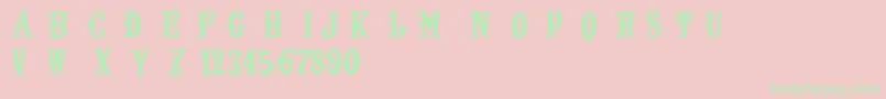 LostSaloon Font – Green Fonts on Pink Background