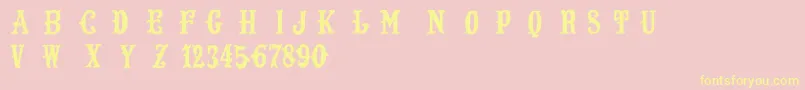 LostSaloon Font – Yellow Fonts on Pink Background