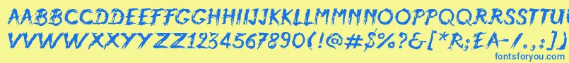 AtmosphereitcTt Font – Blue Fonts on Yellow Background