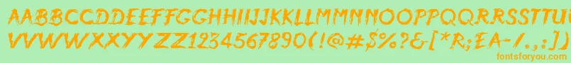 AtmosphereitcTt Font – Orange Fonts on Green Background