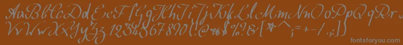 WolgastScript Font – Gray Fonts on Brown Background