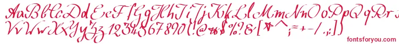 フォントWolgastScript – 赤い文字