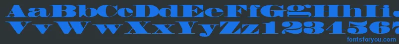 FacadesskRegular Font – Blue Fonts on Black Background
