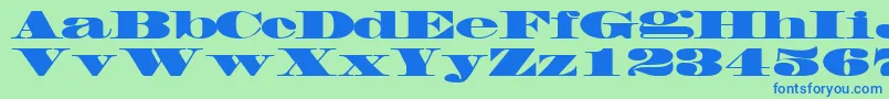 FacadesskRegular Font – Blue Fonts on Green Background