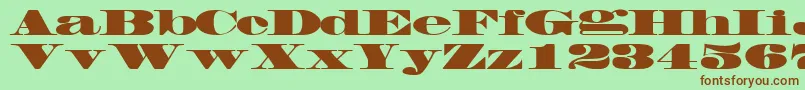 FacadesskRegular Font – Brown Fonts on Green Background