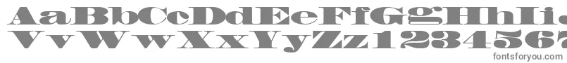 フォントFacadesskRegular – 白い背景に灰色の文字