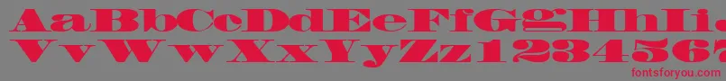 フォントFacadesskRegular – 赤い文字の灰色の背景