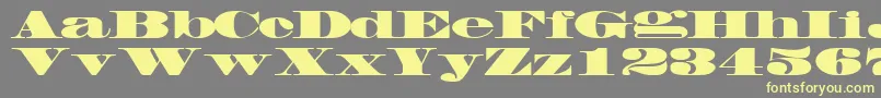 FacadesskRegular Font – Yellow Fonts on Gray Background