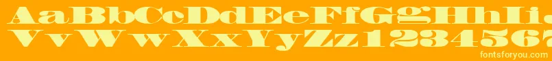 FacadesskRegular Font – Yellow Fonts on Orange Background
