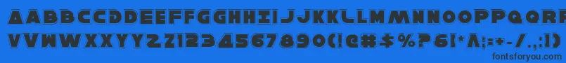 HanSoloPro Font – Black Fonts on Blue Background