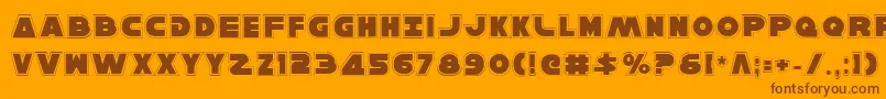 HanSoloPro Font – Brown Fonts on Orange Background