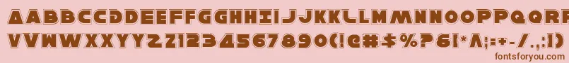 HanSoloPro Font – Brown Fonts on Pink Background