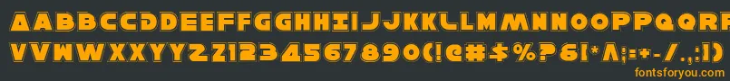 HanSoloPro Font – Orange Fonts on Black Background
