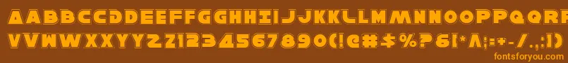 HanSoloPro Font – Orange Fonts on Brown Background