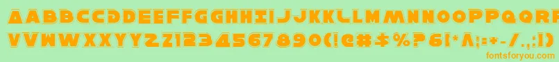 HanSoloPro Font – Orange Fonts on Green Background