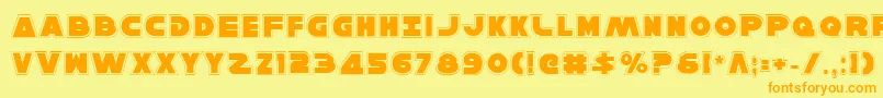 HanSoloPro Font – Orange Fonts on Yellow Background