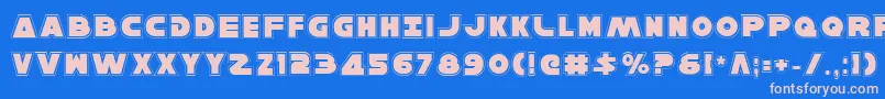 HanSoloPro Font – Pink Fonts on Blue Background