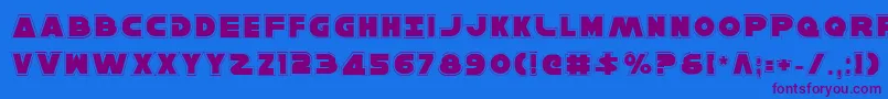 HanSoloPro Font – Purple Fonts on Blue Background
