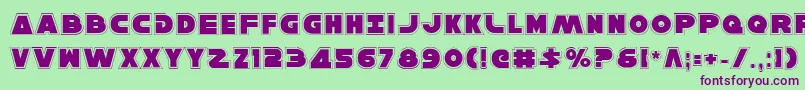 HanSoloPro Font – Purple Fonts on Green Background