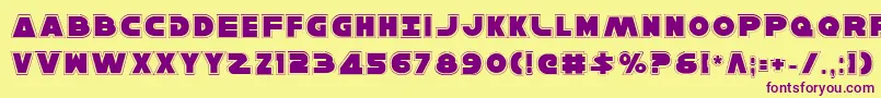 HanSoloPro Font – Purple Fonts on Yellow Background