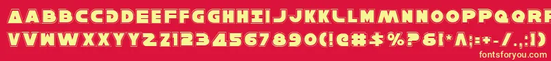 HanSoloPro Font – Yellow Fonts on Red Background