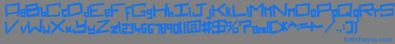 BoxClever Font – Blue Fonts on Gray Background