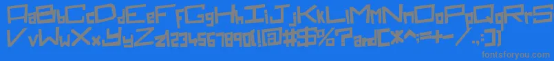 BoxClever Font – Gray Fonts on Blue Background