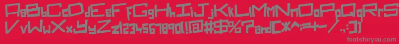 BoxClever Font – Gray Fonts on Red Background