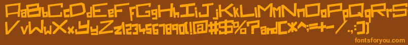 BoxClever Font – Orange Fonts on Brown Background