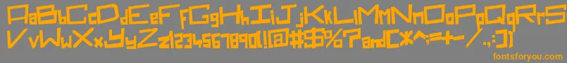 BoxClever Font – Orange Fonts on Gray Background