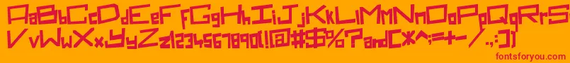 BoxClever Font – Red Fonts on Orange Background