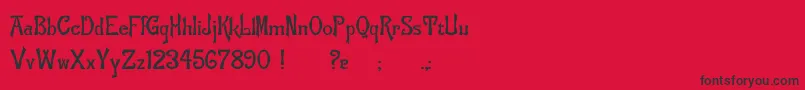 Flemish Font – Black Fonts on Red Background