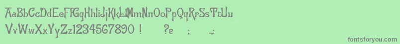 Flemish Font – Gray Fonts on Green Background