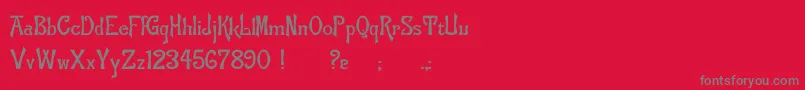 Flemish Font – Gray Fonts on Red Background