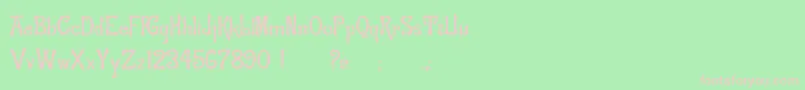 Flemish Font – Pink Fonts on Green Background