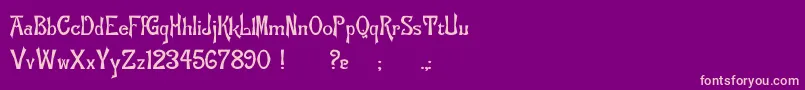 Flemish Font – Pink Fonts on Purple Background