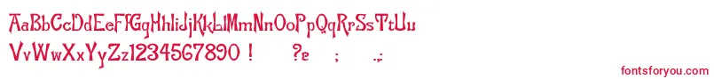 Flemish-fontti – punaiset fontit valkoisella taustalla