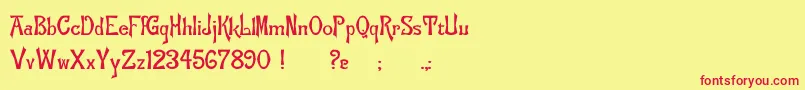 Flemish Font – Red Fonts on Yellow Background