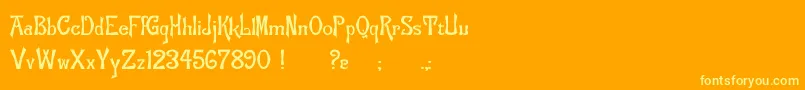 Flemish Font – Yellow Fonts on Orange Background