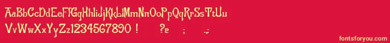 Flemish Font – Yellow Fonts on Red Background