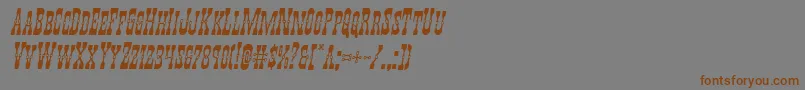 Youngerbrosital Font – Brown Fonts on Gray Background