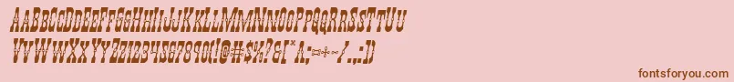 Youngerbrosital Font – Brown Fonts on Pink Background