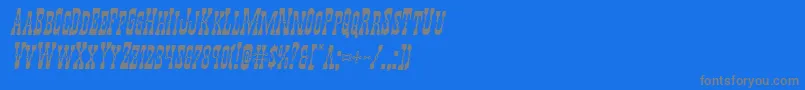 Youngerbrosital Font – Gray Fonts on Blue Background