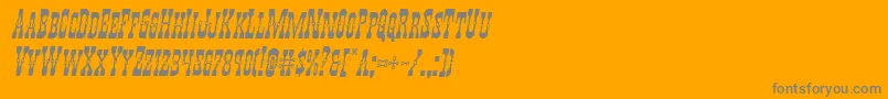 Youngerbrosital Font – Gray Fonts on Orange Background